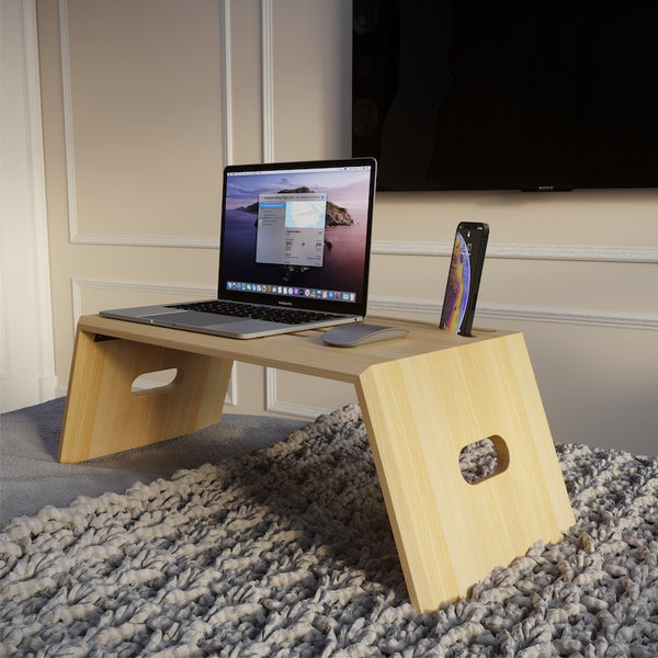 Wooden Portable Lap Desk, Modern Laptop Stand, Home Office