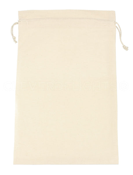 100 Pk - 8 x 12 Cotton Muslin Bags - Premium 100% Cotton Drawstring Sack  - Reusable Eco-Friendly Biodegradable Party Favor Gift Bag - 8x12